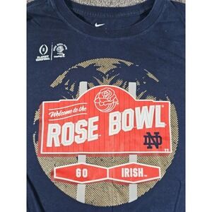 Nike Sz XL Notre Dame Fighting Irish Rose Bowl Game  CFP Semifinals Shirt Navy